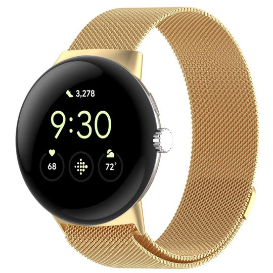 For Google Pixel Watch 5 / 4 / 3 45mm xDfind Milanese Metal Magnetic Watch Band(Gold)