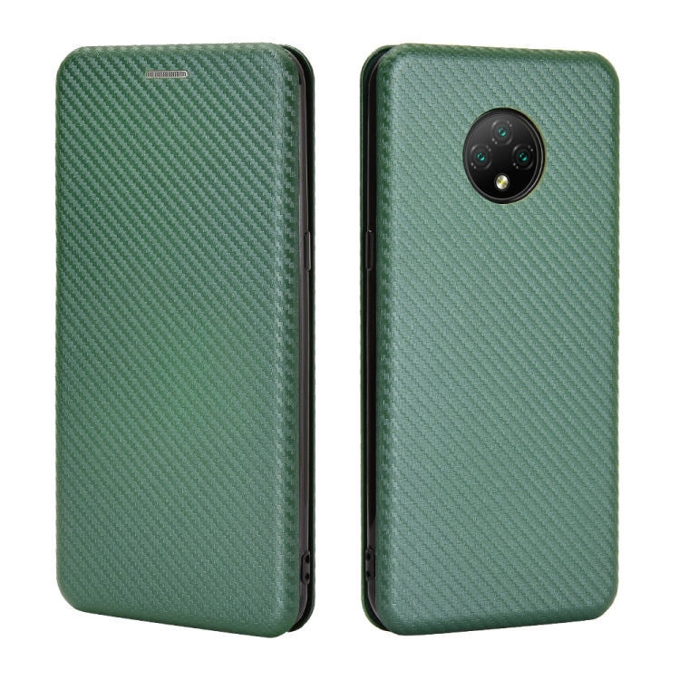 For Doogee X95 Carbon Fiber Texture Horizontal Flip TPU + PC + PU Leather Case with Card Slot & Lanyard(Green) - More Brand by buy2fix | Online Shopping UK | buy2fix