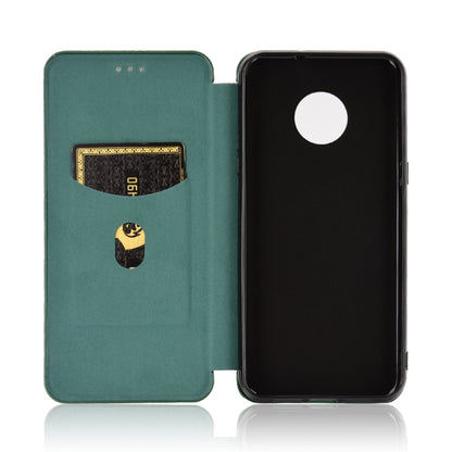 For Doogee X95 Carbon Fiber Texture Horizontal Flip TPU + PC + PU Leather Case with Card Slot & Lanyard(Green) - More Brand by buy2fix | Online Shopping UK | buy2fix