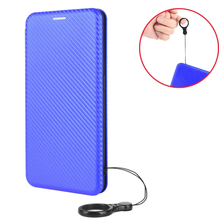 For Doogee X95 Carbon Fiber Texture Horizontal Flip TPU + PC + PU Leather Case with Card Slot & Lanyard(Green) - More Brand by buy2fix | Online Shopping UK | buy2fix