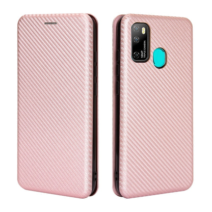 For Ulefone Note 9P Carbon Fiber Texture Horizontal Flip TPU + PC + PU Leather Case with Card Slot & Lanyard(Pink) by buy2fix