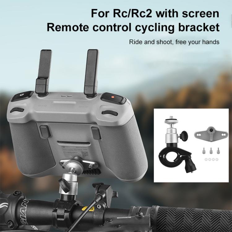 For DJI RC / RC 2 BRDRC Drone Remote Control Adapter Base Bicycle Holder(Black Silver) - Holder Series by BRDRC | Online Shopping UK | buy2fix