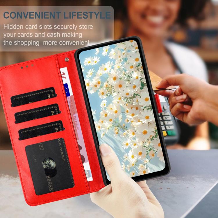 For Google Pixel 10 Daisy Embossed Leather Phone Case(Red) - Google Cases by buy2fix | Online Shopping UK | buy2fix