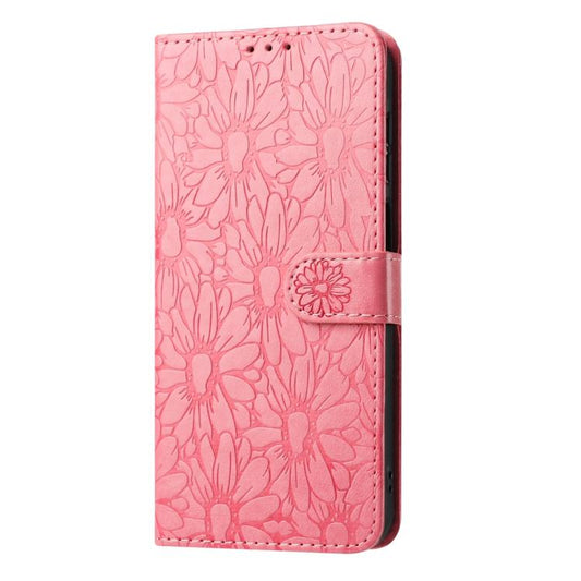 For Google Pixel 10 Daisy Embossed Leather Phone Case(Pink) - Google Cases by buy2fix | Online Shopping UK | buy2fix