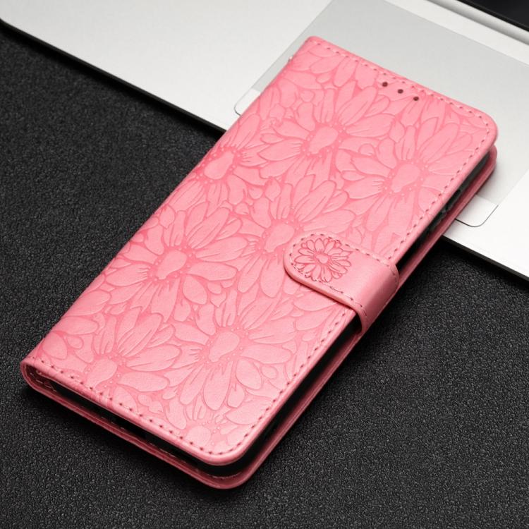 For Google Pixel 10 Daisy Embossed Leather Phone Case(Pink) - Google Cases by buy2fix | Online Shopping UK | buy2fix