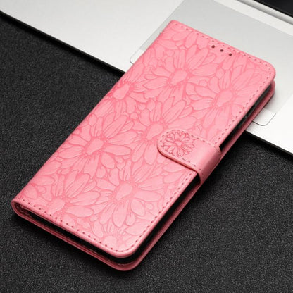 For Google Pixel 10 Daisy Embossed Leather Phone Case(Pink) - Google Cases by buy2fix | Online Shopping UK | buy2fix