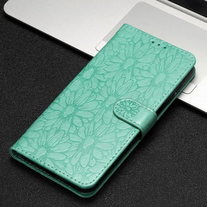 For Google Pixel 10 Daisy Embossed Leather Phone Case(Green) - Google Cases by buy2fix | Online Shopping UK | buy2fix