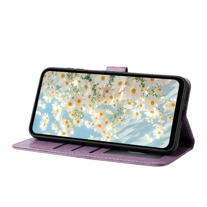 For Google Pixel 10 Pro Daisy Embossed Leather Phone Case(Light Purple) - Google Cases by buy2fix | Online Shopping UK | buy2fix