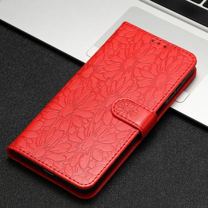 For iPhone Air Daisy Embossed Leather Phone Case(Red) - iPhone Air Cases by buy2fix | Online Shopping UK | buy2fix