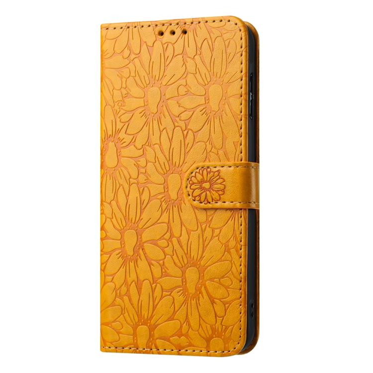 For iPhone Air Daisy Embossed Leather Phone Case(Yellow) - iPhone Air Cases by buy2fix | Online Shopping UK | buy2fix