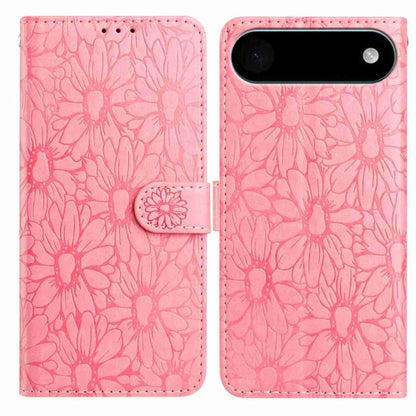 For iPhone Air Daisy Embossed Leather Phone Case(Pink) - iPhone Air Cases by buy2fix | Online Shopping UK | buy2fix