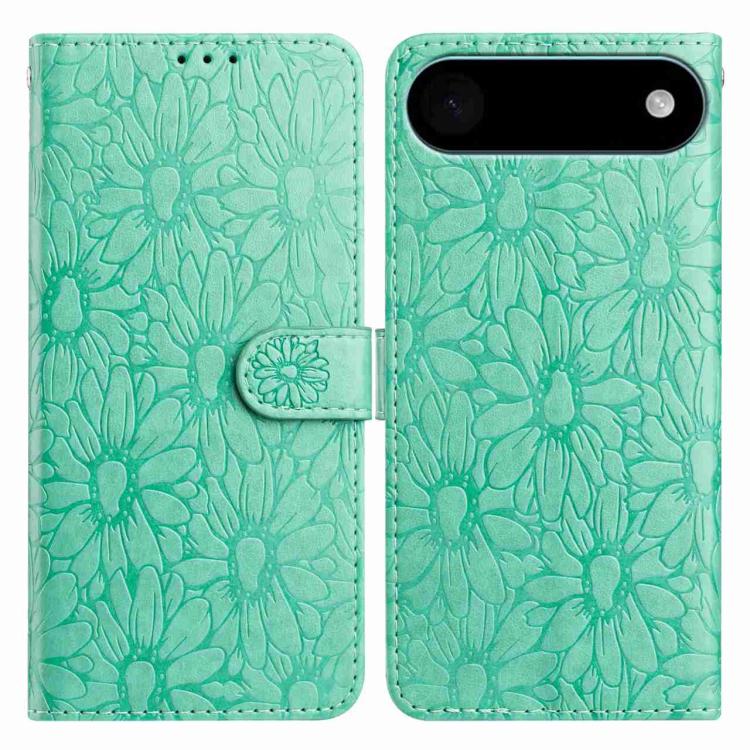 For iPhone Air Daisy Embossed Leather Phone Case(Green) - iPhone Air Cases by buy2fix | Online Shopping UK | buy2fix
