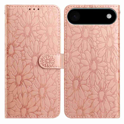For iPhone Air Daisy Embossed Leather Phone Case(Rose Gold) - iPhone Air Cases by buy2fix | Online Shopping UK | buy2fix