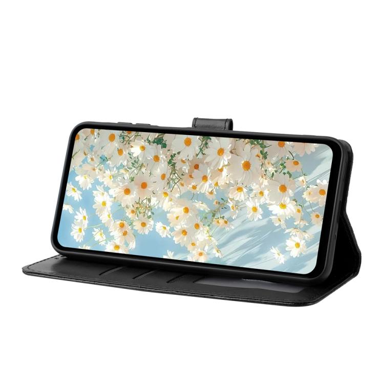 For iPhone Air Daisy Embossed Leather Phone Case(Black) - iPhone Air Cases by buy2fix | Online Shopping UK | buy2fix