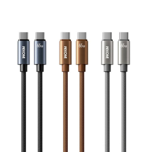 WK WDC-64 PD65W Type-C to Type-C Fast Charging Data Cable, Length: 1.2m(Grey) - USB-C & Type-C Cable by WK | Online Shopping UK | buy2fix