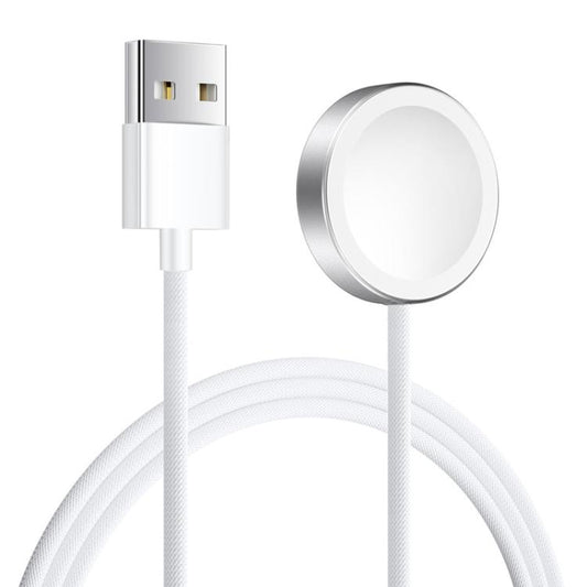 For Apple Watch Series xDfind Aluminum Alloy Shell Magnetic Wireless Watch Charger, Interface:USB-A(White) - Charger / Holder by xDfind | Online Shopping UK | buy2fix