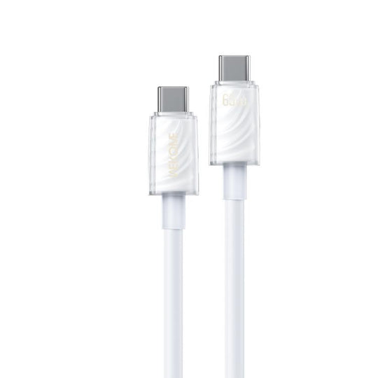 WK WDC-74 65W Type-C to Type-C Fast Charging Data Cable, Length: 1.2m(White)