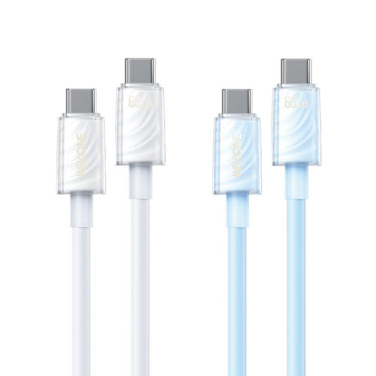 WK WDC-74 65W Type-C to Type-C Fast Charging Data Cable, Length: 1.2m(Blue) - USB-C & Type-C Cable by WK | Online Shopping UK | buy2fix