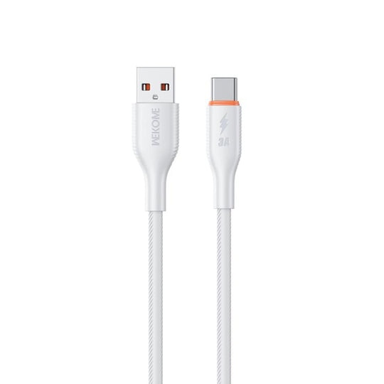 WK WDC-91a 66W USB to Type-C Silicone Data Cable, Length: 1m(White)