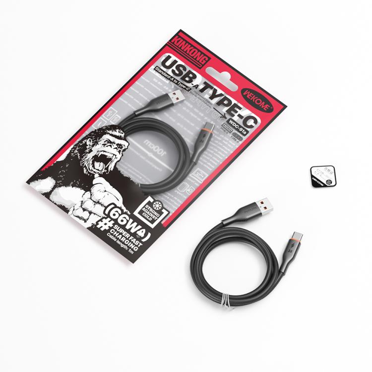 WK WDC-91a 66W USB to Type-C Silicone Data Cable, Length: 1m(Black) - USB-C & Type-C Cable by WK | Online Shopping UK | buy2fix