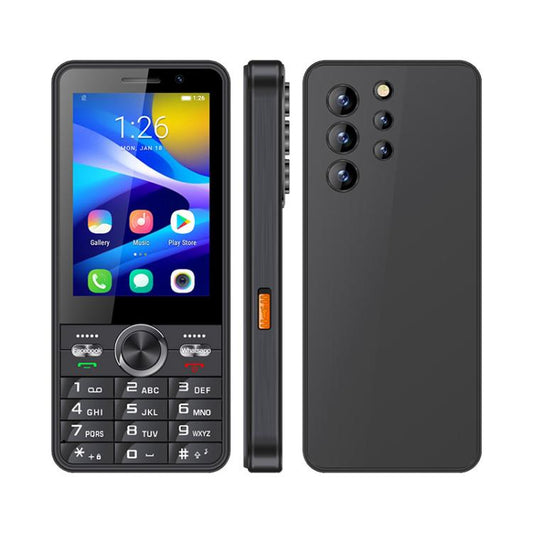 UNIWA XS24 Keypad Phone, 2GB+16GB, 3.5 inch Android 8.1 Mediatek MT6737M Quad Core, Flashlights, Network: 4G, Support Google Store, Plug:EU Plug(Black) - Others by UNIWA | Online Shopping UK | buy2fix