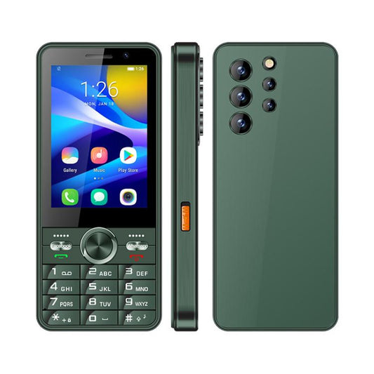 UNIWA XS24 Keypad Phone, 2GB+16GB, 3.5 inch Android 8.1 Mediatek MT6737M Quad Core, Flashlights, Network: 4G, Support Google Store, Plug:UK Plug(Green) - Others by UNIWA | Online Shopping UK | buy2fix