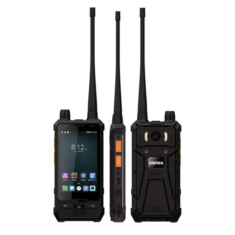 UNIWA P2 Plus UHF Walkie-Talkie Rugged Phone, 3GB+32GB, 4.0 inch Android 9.0 Mediatek MT6762 Octa Core, Network: 4G, NFC, Plug:AU Plug(Black) - UNIWA by UNIWA | Online Shopping UK | buy2fix