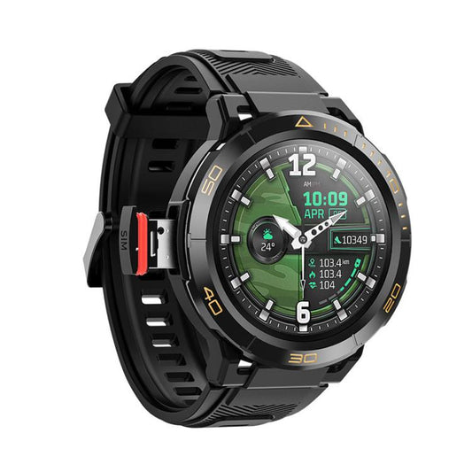 UNIWA DM300 4G Android Watch Phone, 4GB+64GB, 1.43 inc Unisoc SL8541E Quad Core, Support Heart Rate / Blood Oxygen(Black) - Smart Watches by UNIWA | Online Shopping UK | buy2fix