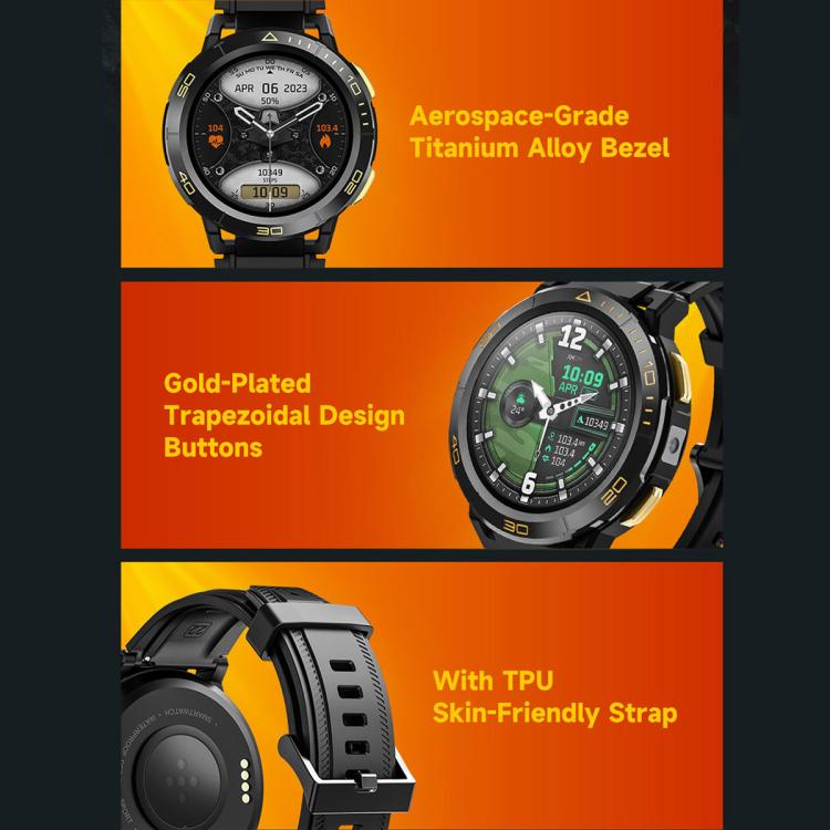 UNIWA DM300 4G Android Watch Phone, 2GB+16GB, 1.43 inc Unisoc SL8541E Quad Core, Support Heart Rate / Blood Oxygen(Black) - Smart Watches by UNIWA | Online Shopping UK | buy2fix