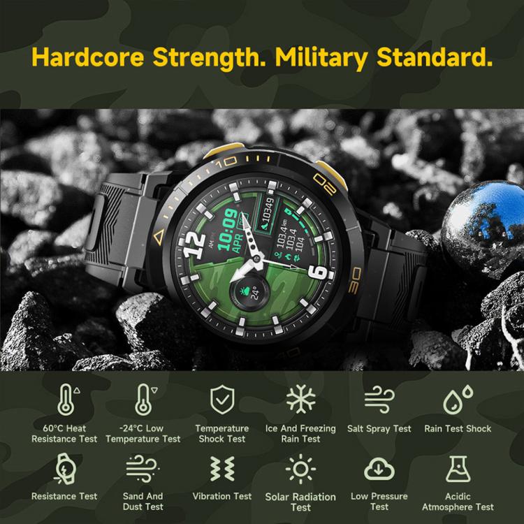UNIWA DM300 4G Android Watch Phone, 2GB+16GB, 1.43 inc Unisoc SL8541E Quad Core, Support Heart Rate / Blood Oxygen(Black) - Smart Watches by UNIWA | Online Shopping UK | buy2fix
