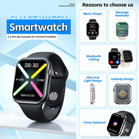 WK WH-08 Dreamer S Smart Watch, 2.01 inch Screen, Support BT Call(Black) - Smart Watches by WK | Online Shopping UK | buy2fix