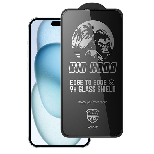 For iPhone 16 Plus / 15 Plus WK WTP-097 Jungle Series Kinkong 6D Curved Privacy Tempered Glass Film