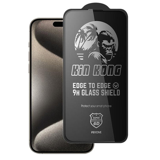 For iPhone 15 Pro Max WK WTP-097 Jungle Series Kinkong 6D Curved Privacy Tempered Glass Film