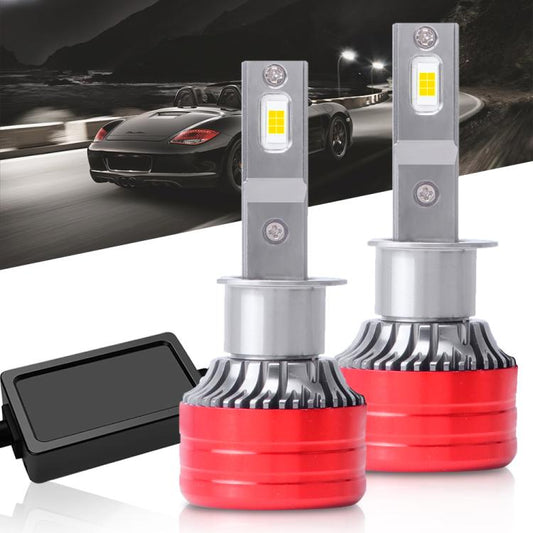 H1 2pcs 25W 2500lm 6000K Car LED Headlight Bulb - LED Headlamps by buy2fix | Online Shopping UK | buy2fix