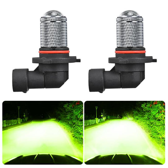 9006 Pair 8.5W 12-60V Car Lens Fog Light Bulb(Lime Light)