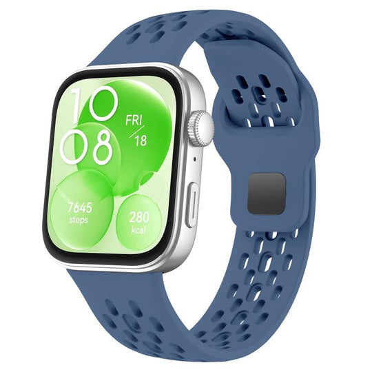 For Huawei Watch Fit 5 / Fit 5 Pro / Fit 4 xDfind Mesh Reverse Buckle Silicone Watch Band(Dark Blue)