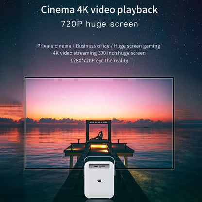 CYS2 Portable HD Android Projector Smart Home Theater, 1GB+8GB, Amlogic T950s, Specification:UK Plug(White Blue) - LED Projector by buy2fix | Online Shopping UK | buy2fix