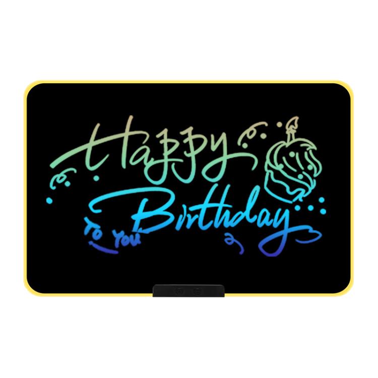 Rechargeable Children Graffiti LCD Drawing Board, Style:21 inch Yellow / Color Writing -  by buy2fix | Online Shopping UK | buy2fix