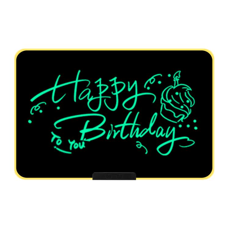 Rechargeable Children Graffiti LCD Drawing Board, Style:21 inch Yellow / Green Writing -  by buy2fix | Online Shopping UK | buy2fix