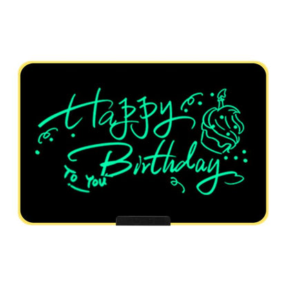 Rechargeable Children Graffiti LCD Drawing Board, Style:21 inch Yellow / Green Writing -  by buy2fix | Online Shopping UK | buy2fix