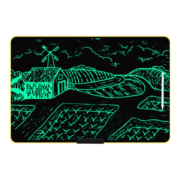 Rechargeable Children Graffiti LCD Drawing Board, Style:28 inch Yellow / Green Writing -  by buy2fix | Online Shopping UK | buy2fix