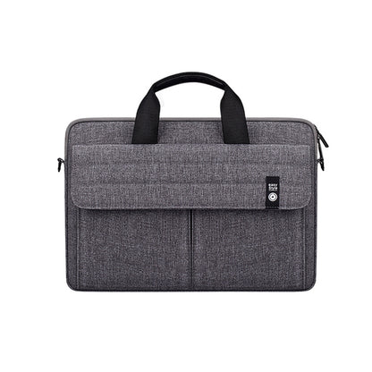 ST08 Handheld Briefcase Carrying Storage Bag with Shoulder Strap for 13.3 inch Laptop(Grey) by buy2fix