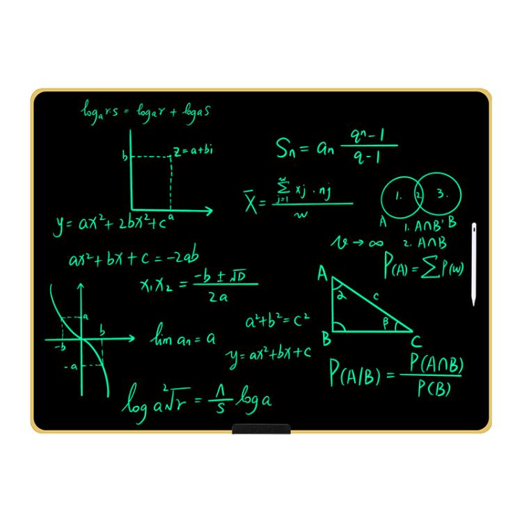 Rechargeable Children Graffiti LCD Drawing Board, Style:40 inch Gold / Green Writing -  by buy2fix | Online Shopping UK | buy2fix