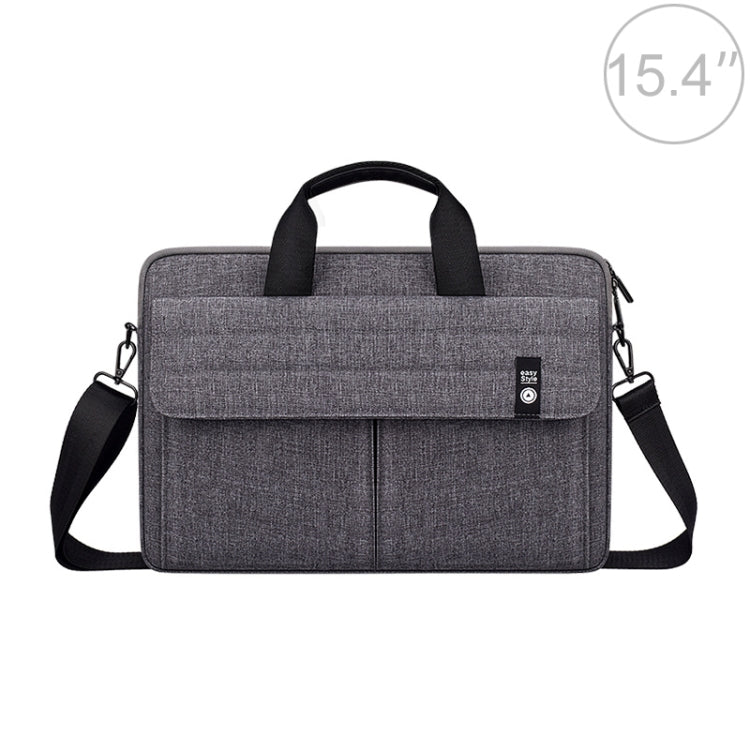 ST08 Handheld Briefcase Carrying Storage Bag with Shoulder Strap for 15.4 inch Laptop(Grey) by buy2fix