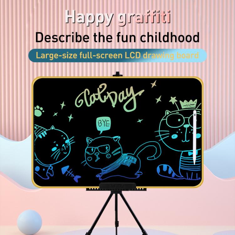 Rechargeable Children Graffiti LCD Drawing Board, Style:21 inch Black / Color Writing -  by buy2fix | Online Shopping UK | buy2fix