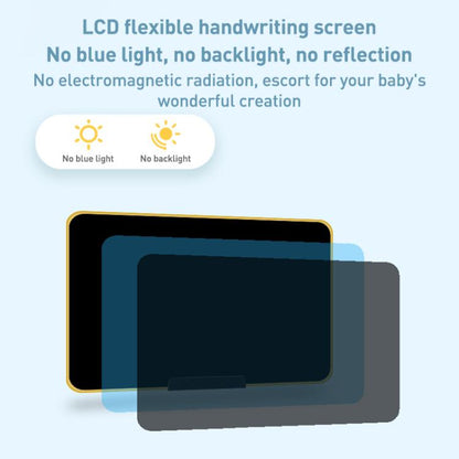 Rechargeable Children Graffiti LCD Drawing Board, Style:21 inch Yellow / Color Writing -  by buy2fix | Online Shopping UK | buy2fix