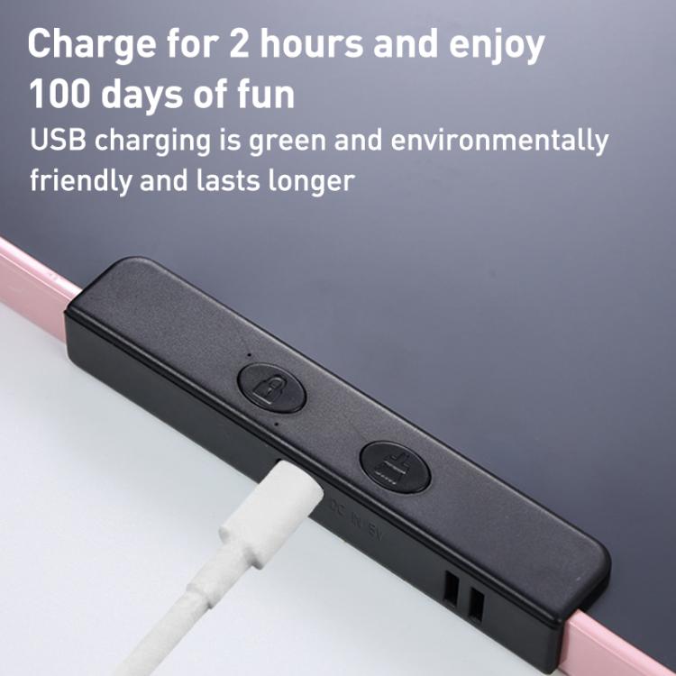 Rechargeable Children Graffiti LCD Drawing Board, Style:21 inch Pink / Color Writing -  by buy2fix | Online Shopping UK | buy2fix