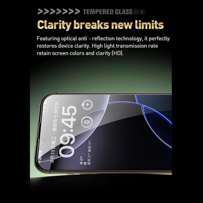 For iPhone 15 Pro WK WTP-104 Jungle Series Kinkong Kyanite Ultra-hard 9D Curved Privacy Aluminum Glass Film - iPhone 15 Pro Tempered Glass by WK | Online Shopping UK | buy2fix