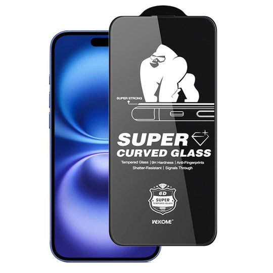 For iPhone 16 / 15 WK WTP-107 Kings KinKong 0.33mm 6D Curved HD Tempered Glass Film, No Black Frame