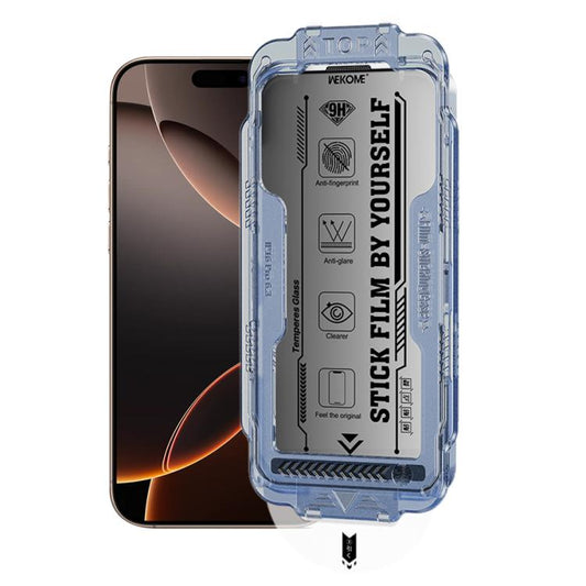 For iPhone 16 Pro WK WTP-116 Easy Install 6D Curved Ultra-Fine Edge Privacy Tempered Glass Film - iPhone 16 Pro Tempered Glass by WK | Online Shopping UK | buy2fix